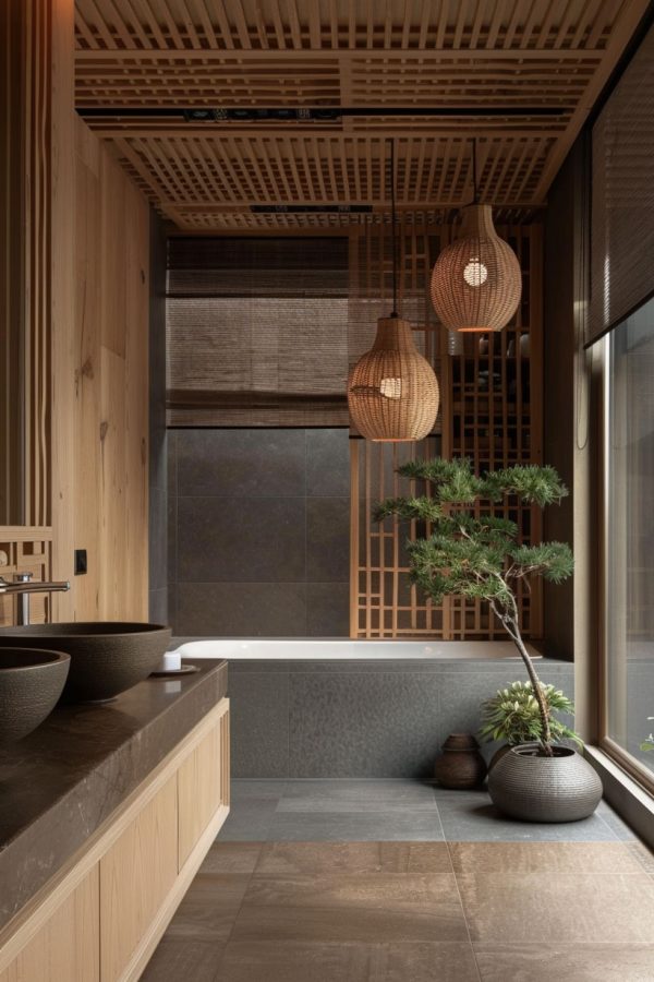 Japandi Bathroom Decor Design Ideas for Calming & Functional Living - HomeAddons