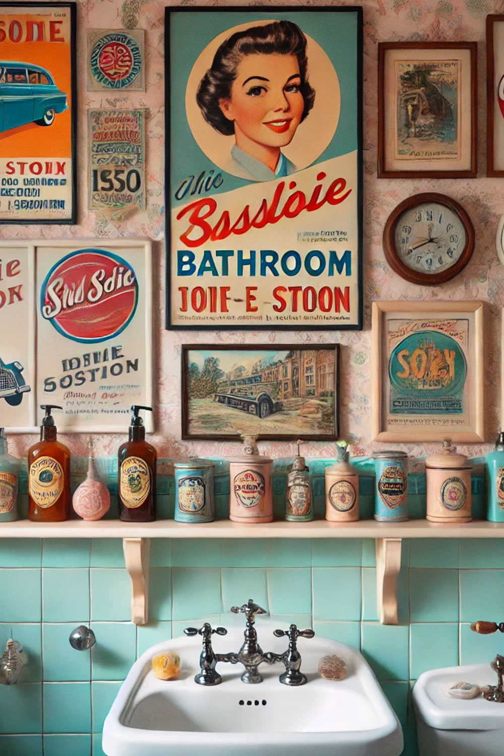 Vintage 50s Style Bathroom Decor Ideas to Take You Back in Time ...